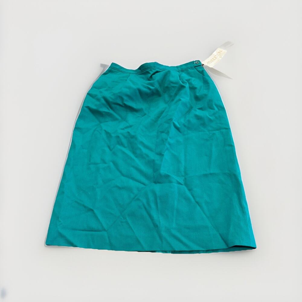 Vintage Pendleton Signature Classics Womens Green Virgin Wool Skirt Size 12 NWT